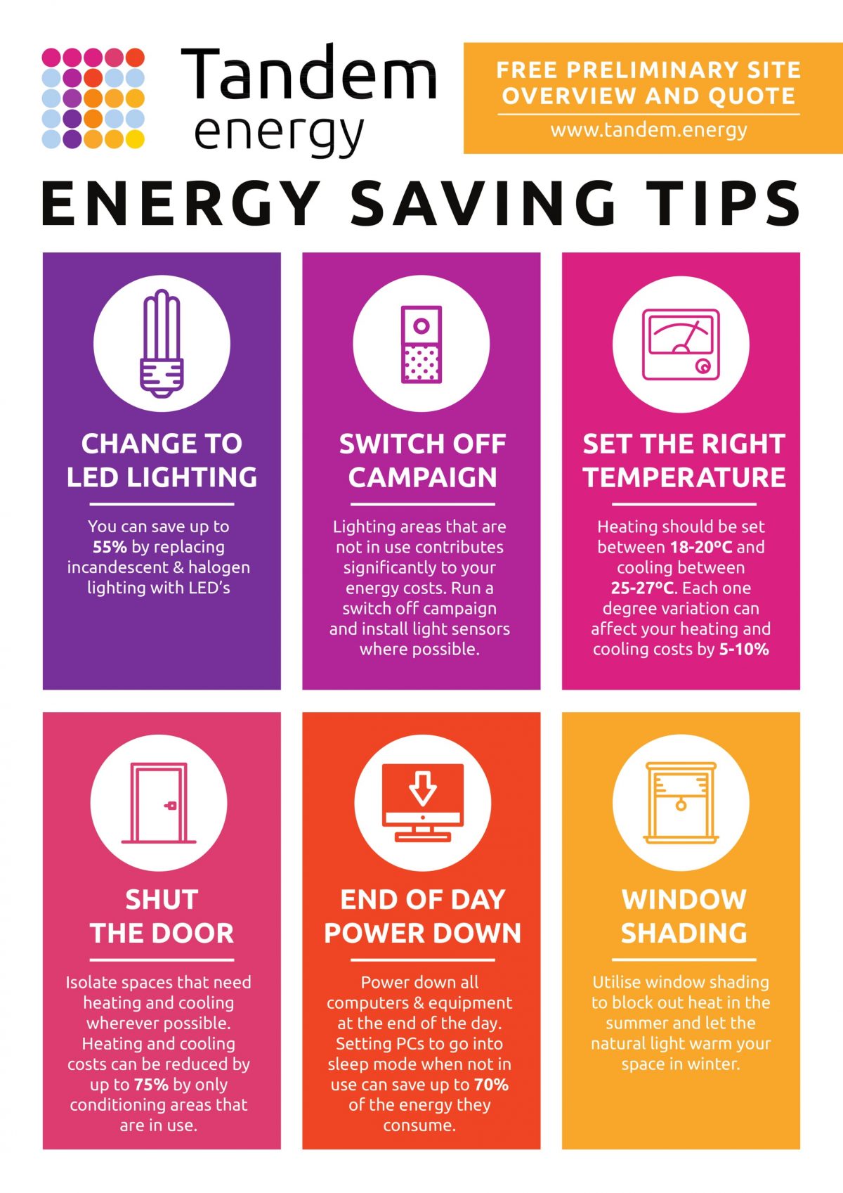 Energy Saving Tips – Tandem Energy